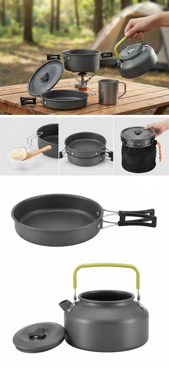 Set da Campeggio in Alluminio Antiaderente
