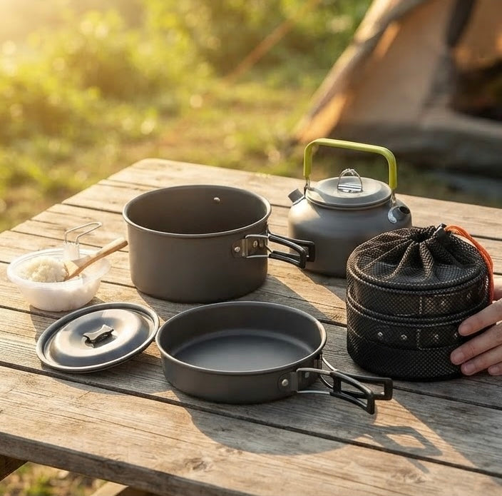 Set da Campeggio in Alluminio Antiaderente